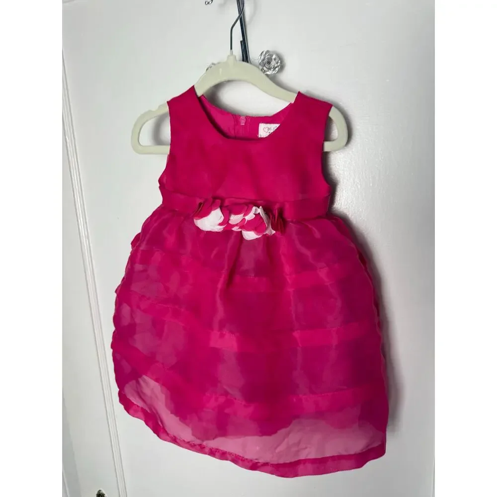 The Children's Place Pink Sleeveless Puffy Dressy Formal Dress 2T Flower Girl